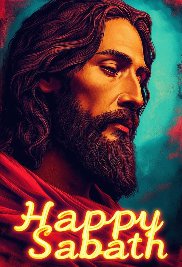 This is a request for a 32k HD book cover for a Christian book titled 'Happy Sabbath'