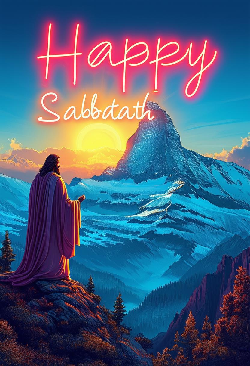 This is a request for a 32k HD book cover for a Christian book titled 'Happy Sabbath'