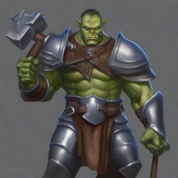 Generate an image of a paladin orc