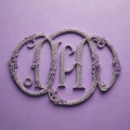 Intricate calligraphy spelling out 'Mylenerespondo', set against a shimmering lavender colored background