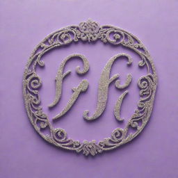 Intricate calligraphy spelling out 'Mylenerespondo', set against a shimmering lavender colored background