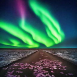 A captivating image of calendar days falling onto a deserted road like petals