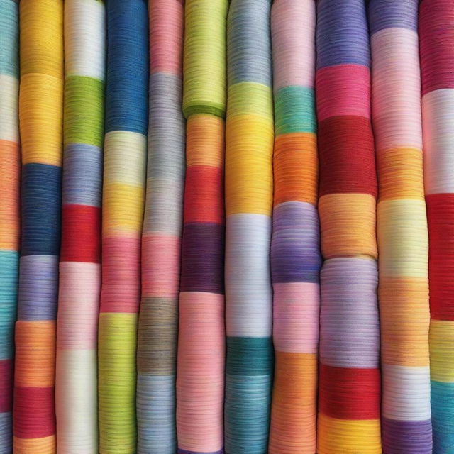 An image showcasing multicolored towels, neatly folded into towers