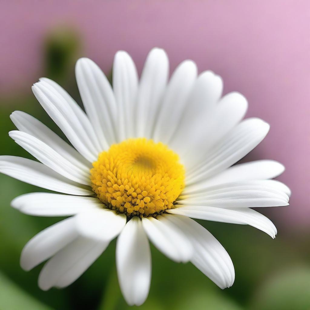 Generate an image that captures the moment of plucking the petals off a daisy