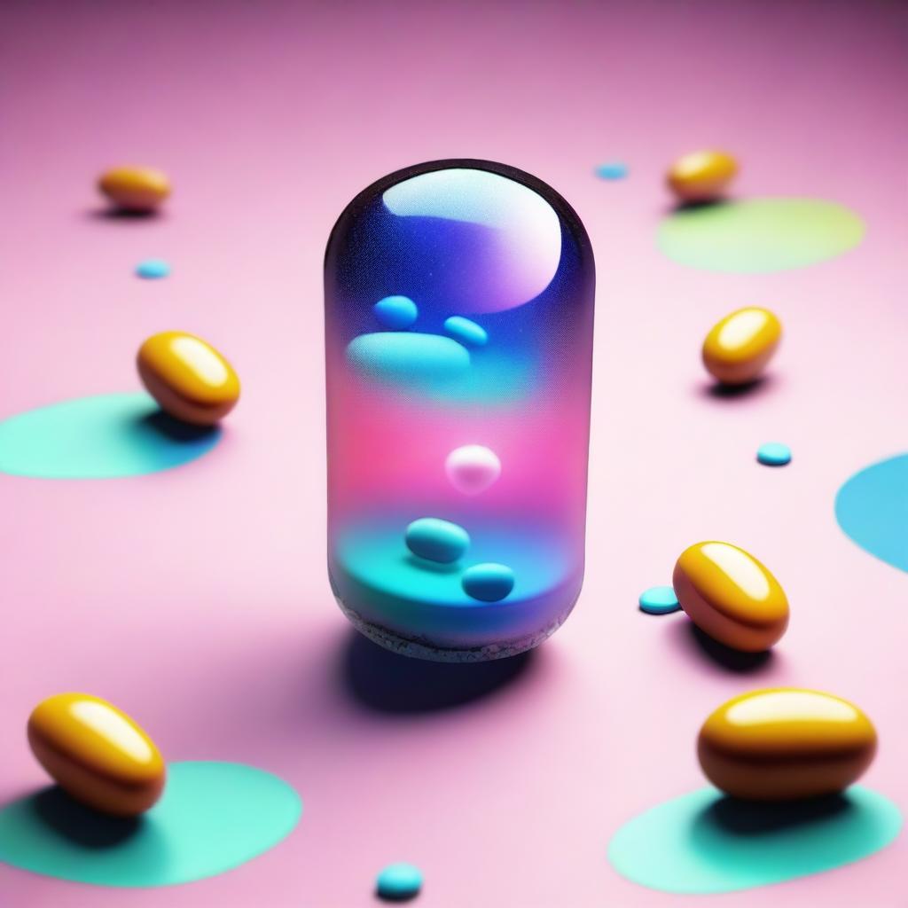 Generate an image of a magical pill