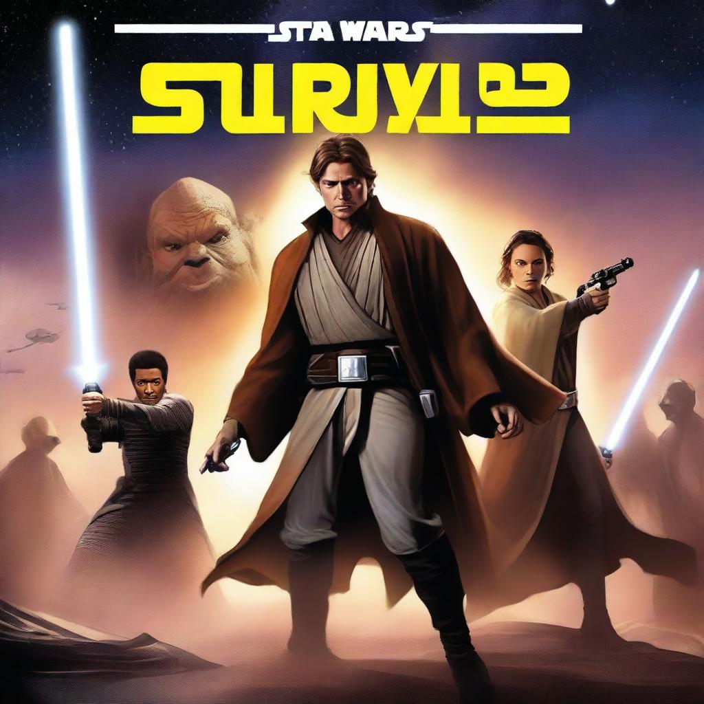 Create a Star Wars book cover for the book titled 'Survival