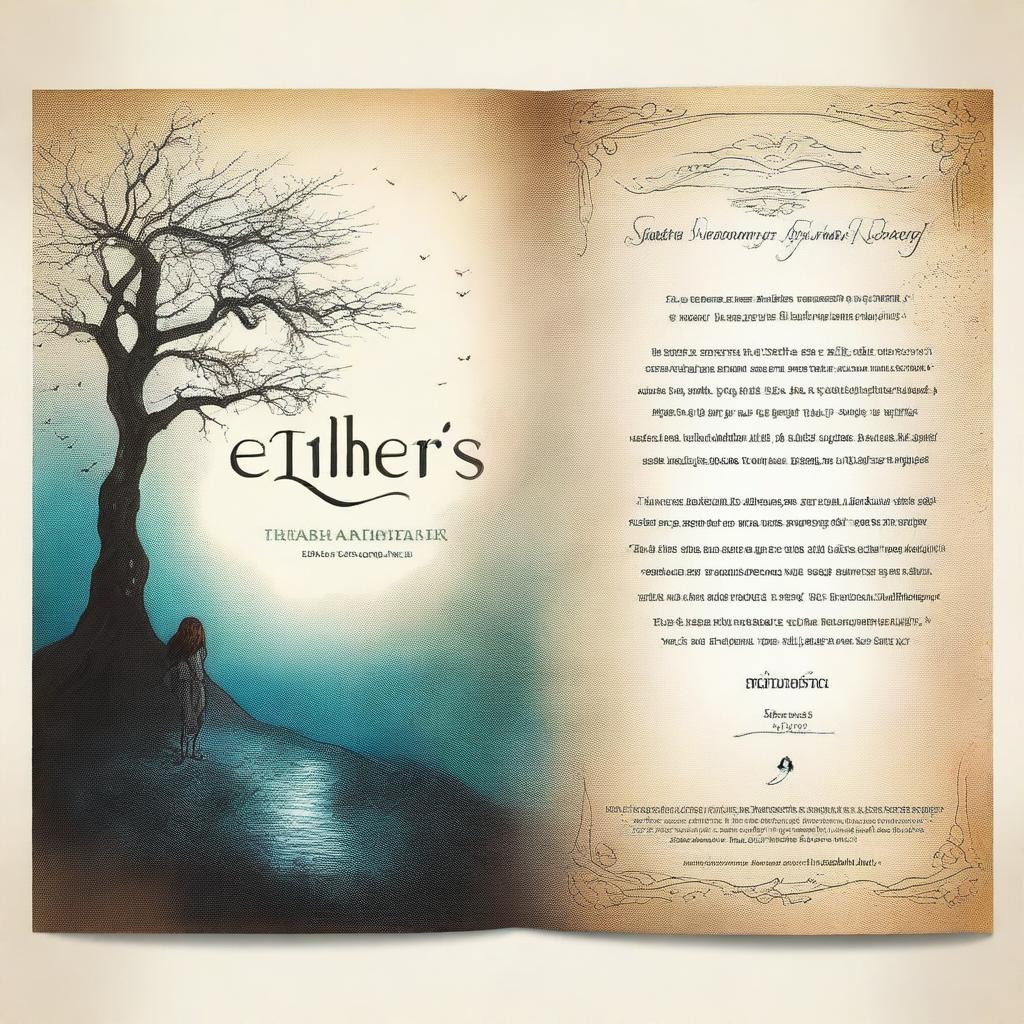 Create a book cover for a book titled 'Ether's Reverie' with a subtitle 'Soul's Journey'