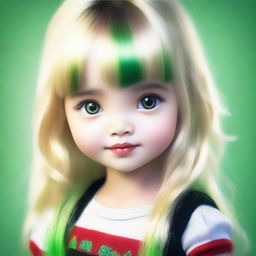 Generate an image of an adorable little girl