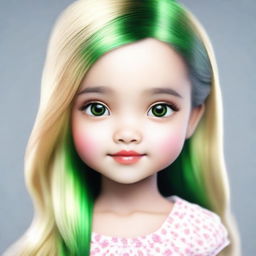 Generate an image of an adorable little girl