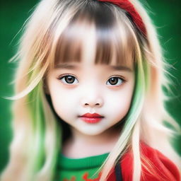 Generate an image of an adorable little girl