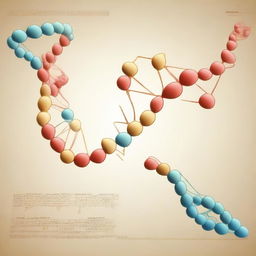 Generate an image featuring an animal DNA structure, typically found in a biology context