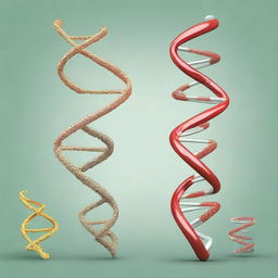 Generate an image featuring an animal DNA structure, typically found in a biology context