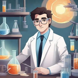 A dedicated scientist, the unsung hero, tirelessly working in their laboratory