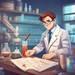 A dedicated scientist, the unsung hero, tirelessly working in their laboratory