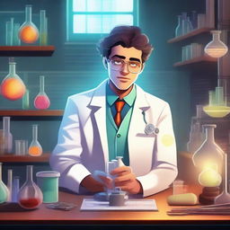 A dedicated scientist, the unsung hero, tirelessly working in their laboratory