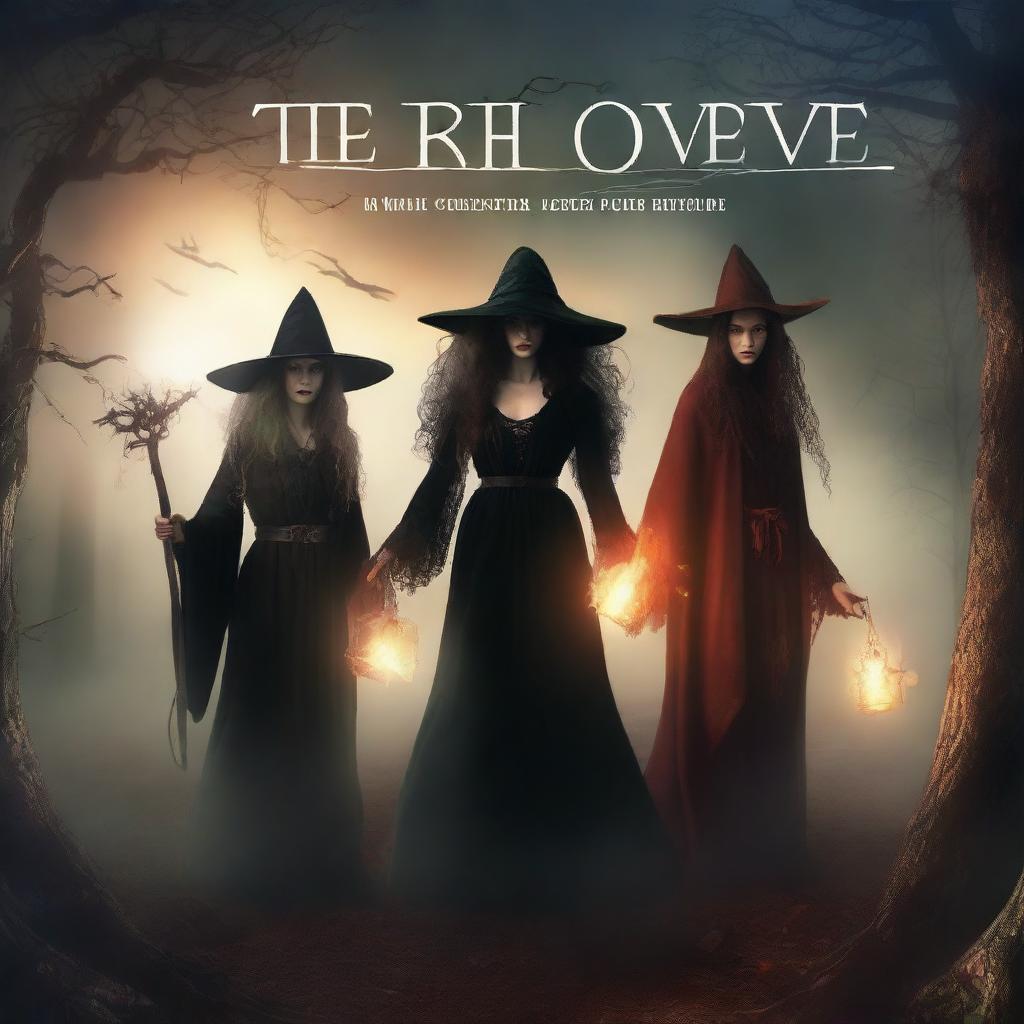 Create a book cover titled 'The Cursed Coven'