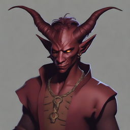 Generate an image of a tiefling bard character