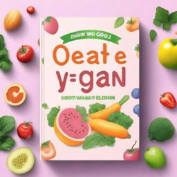 Create a Gen Z style Ebook cover for a vegan cookbook