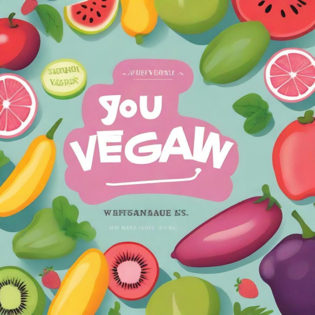 Create a Gen Z style Ebook cover for a vegan cookbook