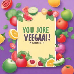 Create a Gen Z style Ebook cover for a vegan cookbook