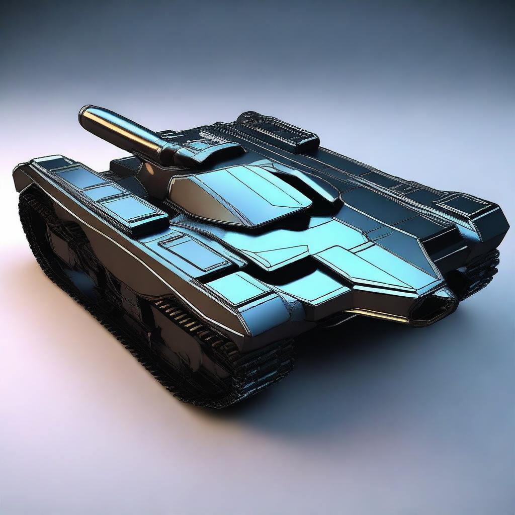 A futuristic military tank