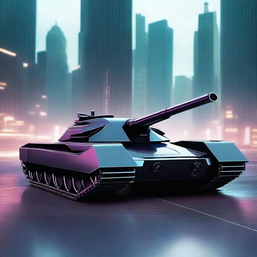 A futuristic military tank