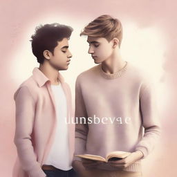 Create a cover for a novel in the boys love genre