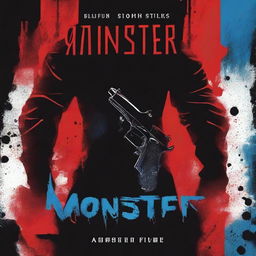 Design a book cover for a novel entitled 'MONSTER'