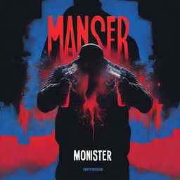 Design a book cover for a novel entitled 'MONSTER'