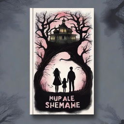 Design a book cover that combines the themes of school, horror, and romance