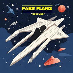 Create an image for a book cover titled 'Paper Plane Folding for Kids', in the style of Star Wars