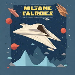 Create an image for a book cover titled 'Paper Plane Folding for Kids', in the style of Star Wars