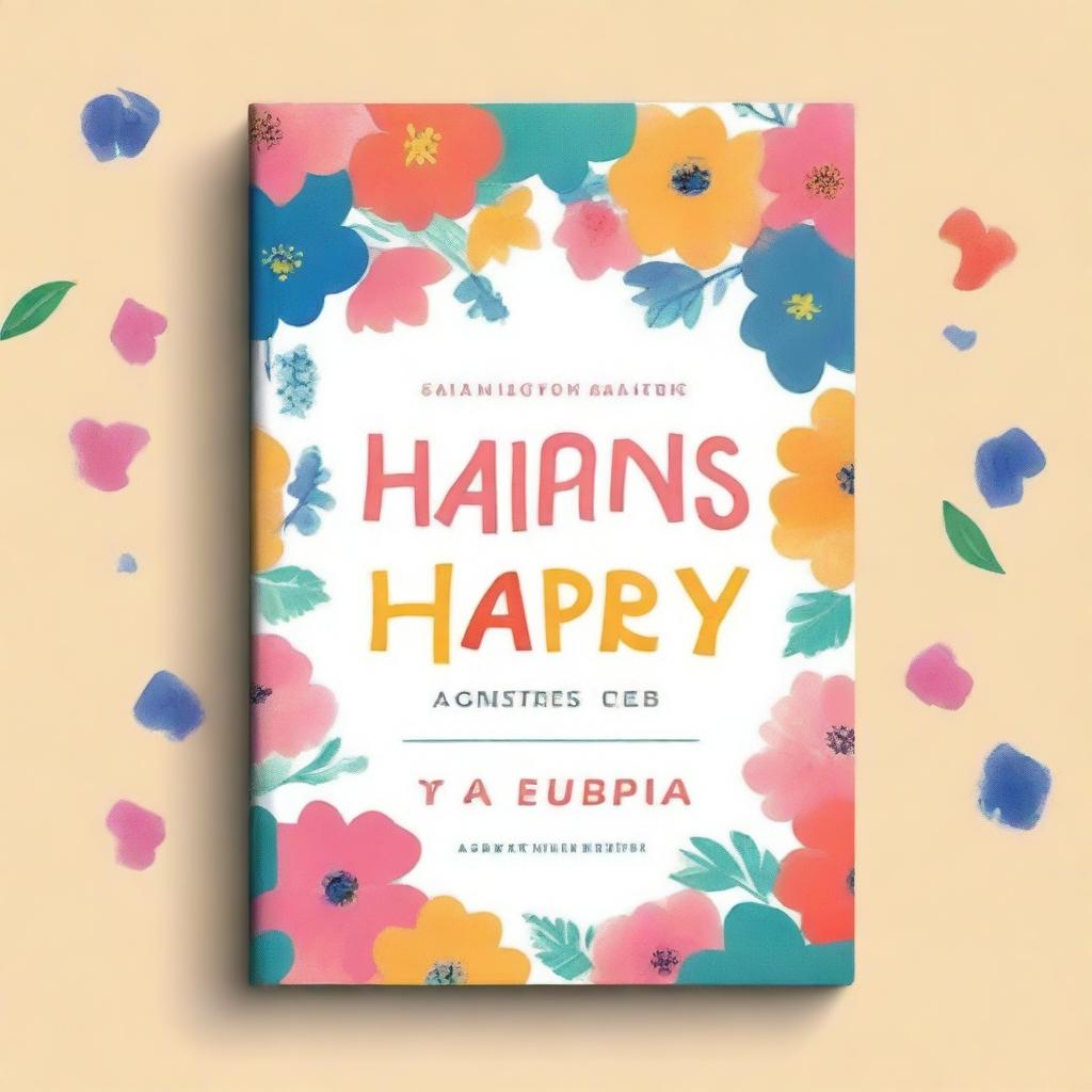 Design a book cover for a self-help book titled 'Becoming Happy-a Guide for the Restless'