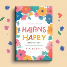 Design a book cover for a self-help book titled 'Becoming Happy-a Guide for the Restless'