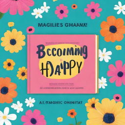 Design a book cover for a self-help book titled 'Becoming Happy-a Guide for the Restless'