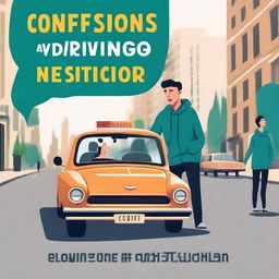 Create an image of a book cover for a novel titled 'Confessions of a Driving Instructor'