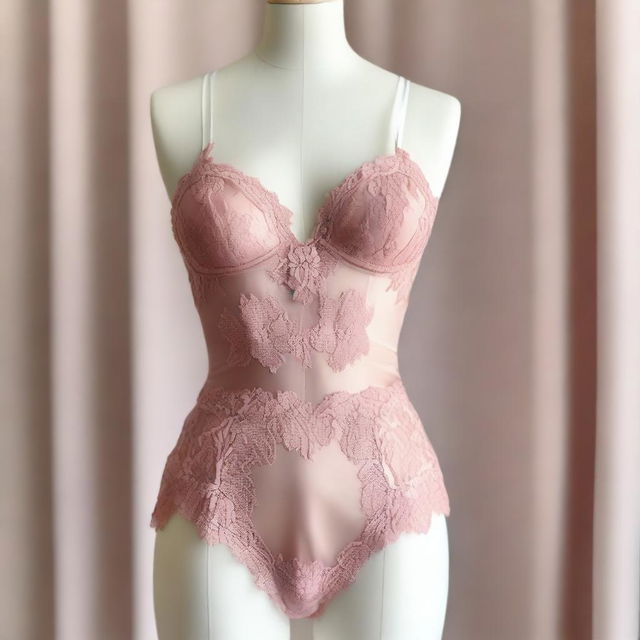 An elegant and stylish set of lingerie displayed on a mannequin