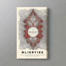 Generate an image of a novel cover with intricate designs and bold typography