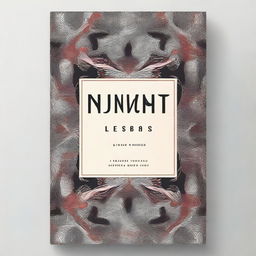 Generate an image of a novel cover with intricate designs and bold typography