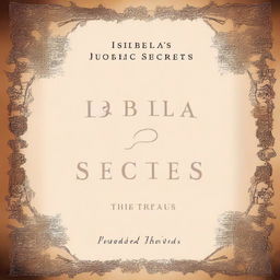 Create an image of a novel cover titled 'Isabella's Secrets' with the author's name, Rich Vozi, prominently displayed