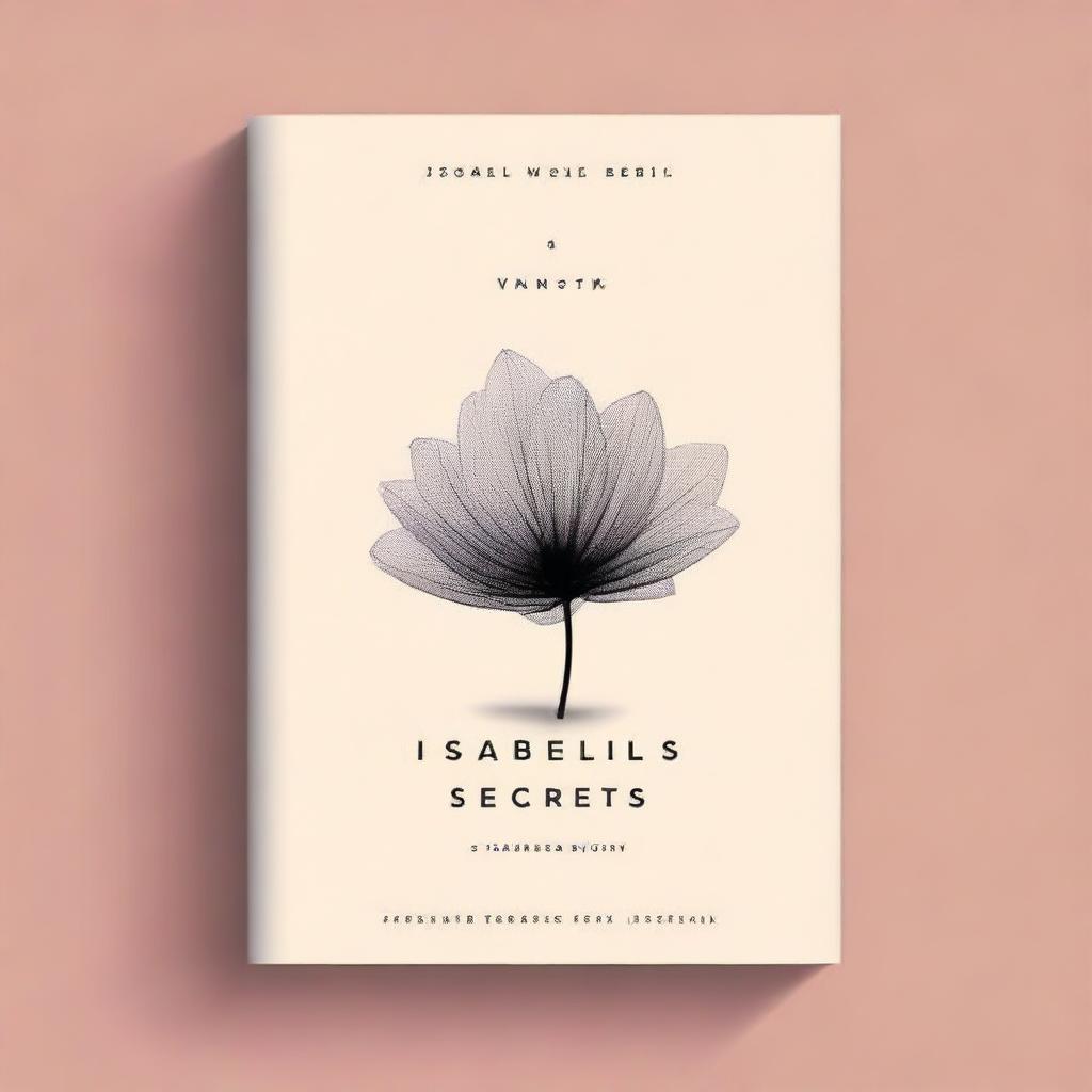 Design a minimalistic English language novel cover for 'Isabella's Secrets' by Rich Vozi