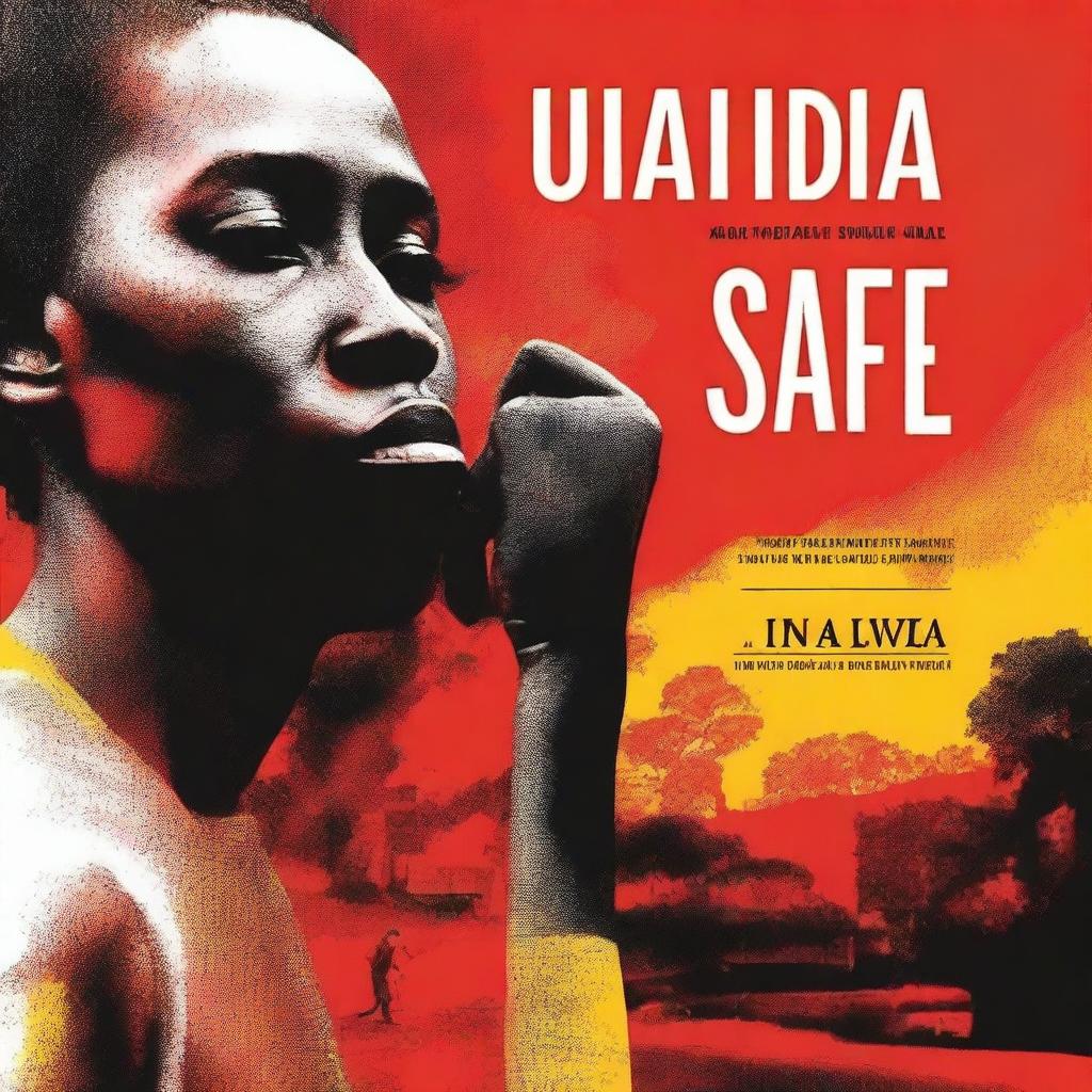 Create a portrait-oriented, English language book cover for 'Uganda Not Safe' by Rich Vozi