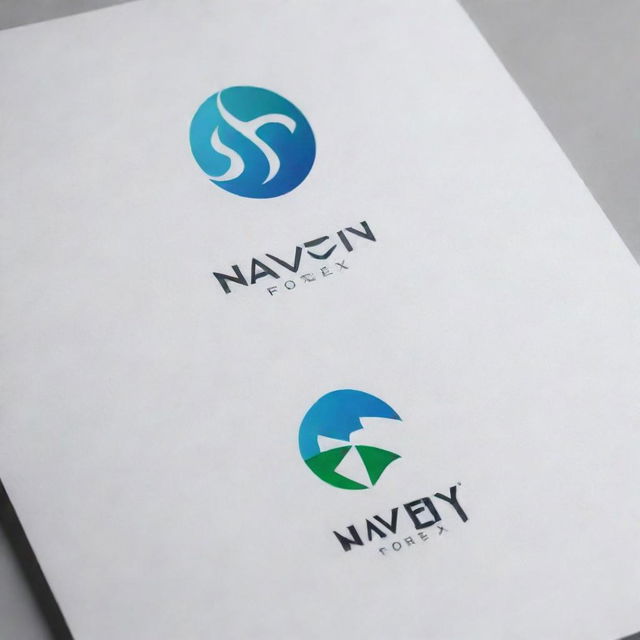 Create a logo for a company named 'Naveen Forex'. The logo should represent trust, global connections, and financial growth, incorporating elements of foreign currencies and exchange.