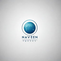 Create a logo for a company named 'Naveen Forex'. The logo should represent trust, global connections, and financial growth, incorporating elements of foreign currencies and exchange.