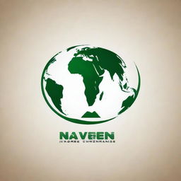 Design a pictorial logo for 'Naveen Forex'. Incorporate imagery denoting global currency exchange, financial growth, and stability. Use recognizable symbols representing foreign exchange, such as world map or currency symbols.