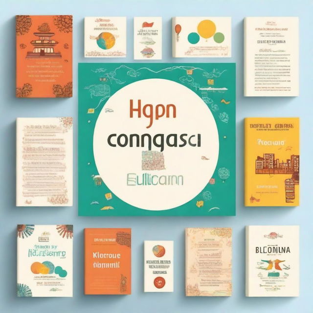 Create a book cover design for a book about bilingualism and bilingual societies