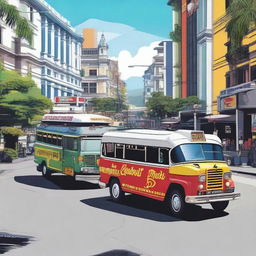 An image depicting the jeepney phaseout in the Philippines