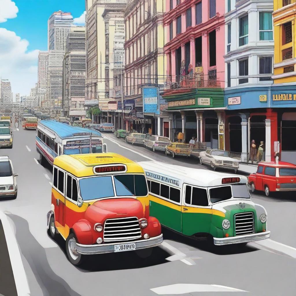 An image depicting the scenario of no jeepney phaseout in the Philippines