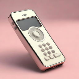 Generate an image of an iPhone designed in the 1950s style