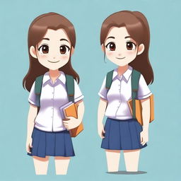 Generate an image of a typical classmate's sister